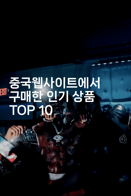중국웹사이트에서 구매한 인기 상품 TOP 10-언니니