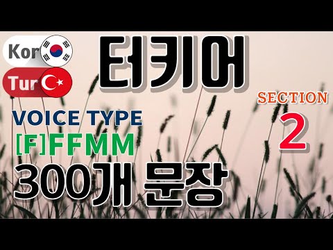 터키어 / Type [F] F F M M [Section 02] 자주 쓰는 회화 패턴. / 짧고 쉬운 300문장 연속듣기 / 원어민 남,여 음성 듣기