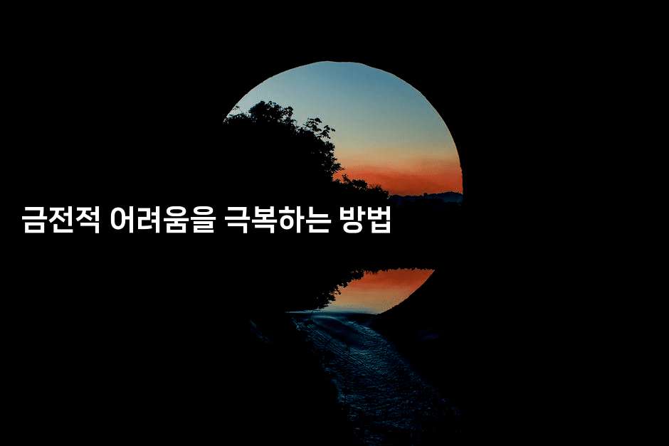 금전적 어려움을 극복하는 방법-언니니