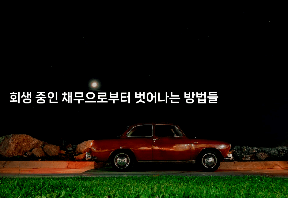 회생 중인 채무으로부터 벗어나는 방법들-언니니