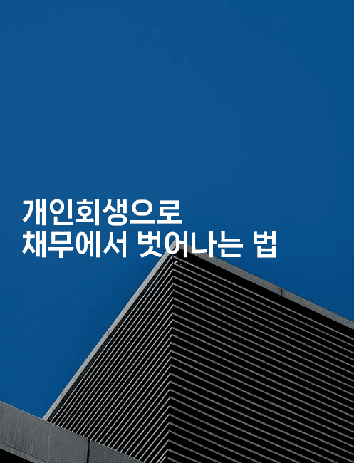 개인회생으로 채무에서 벗어나는 법-언니니