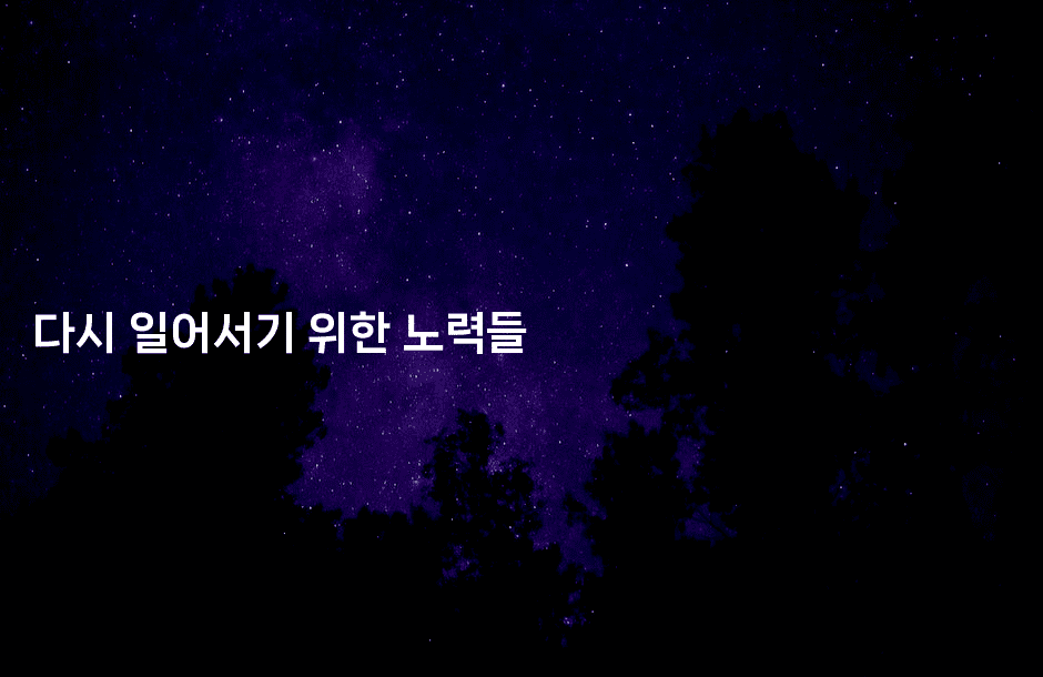 다시 일어서기 위한 노력들-언니니